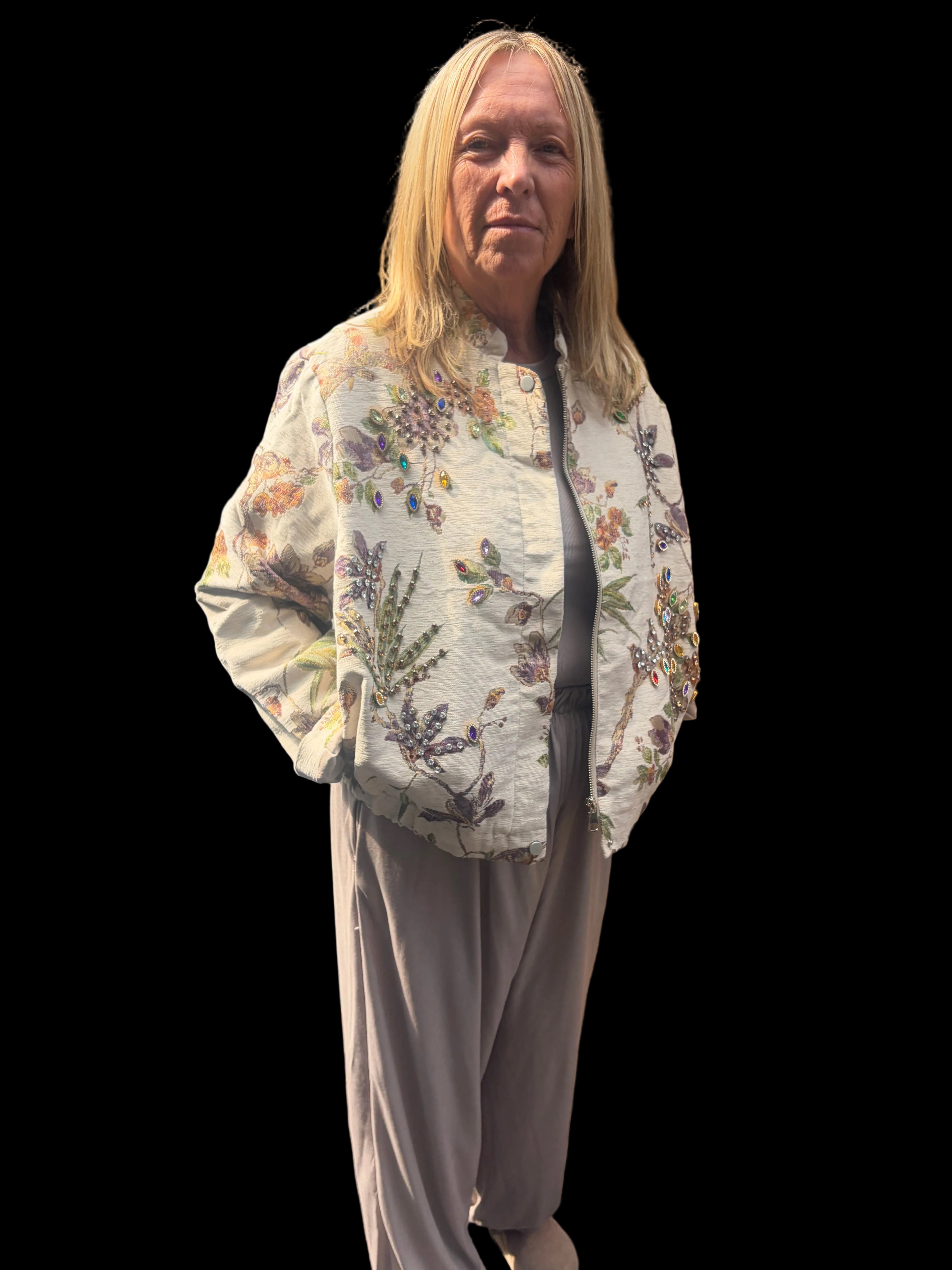 Annie appliqué jacket