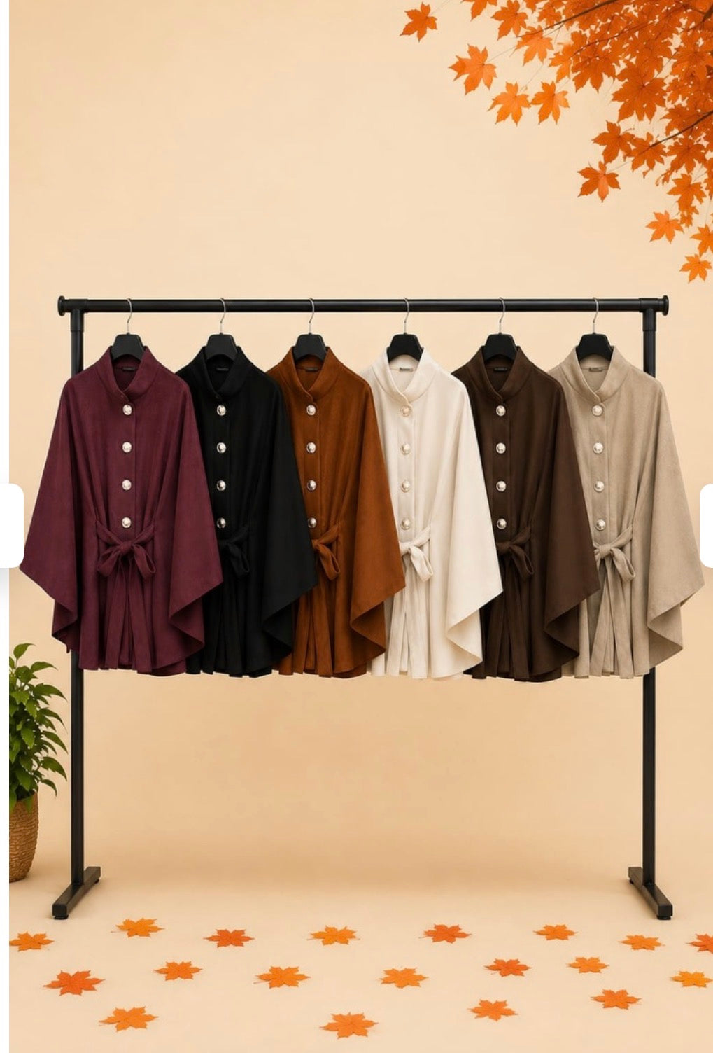 Shirley Suede military cape