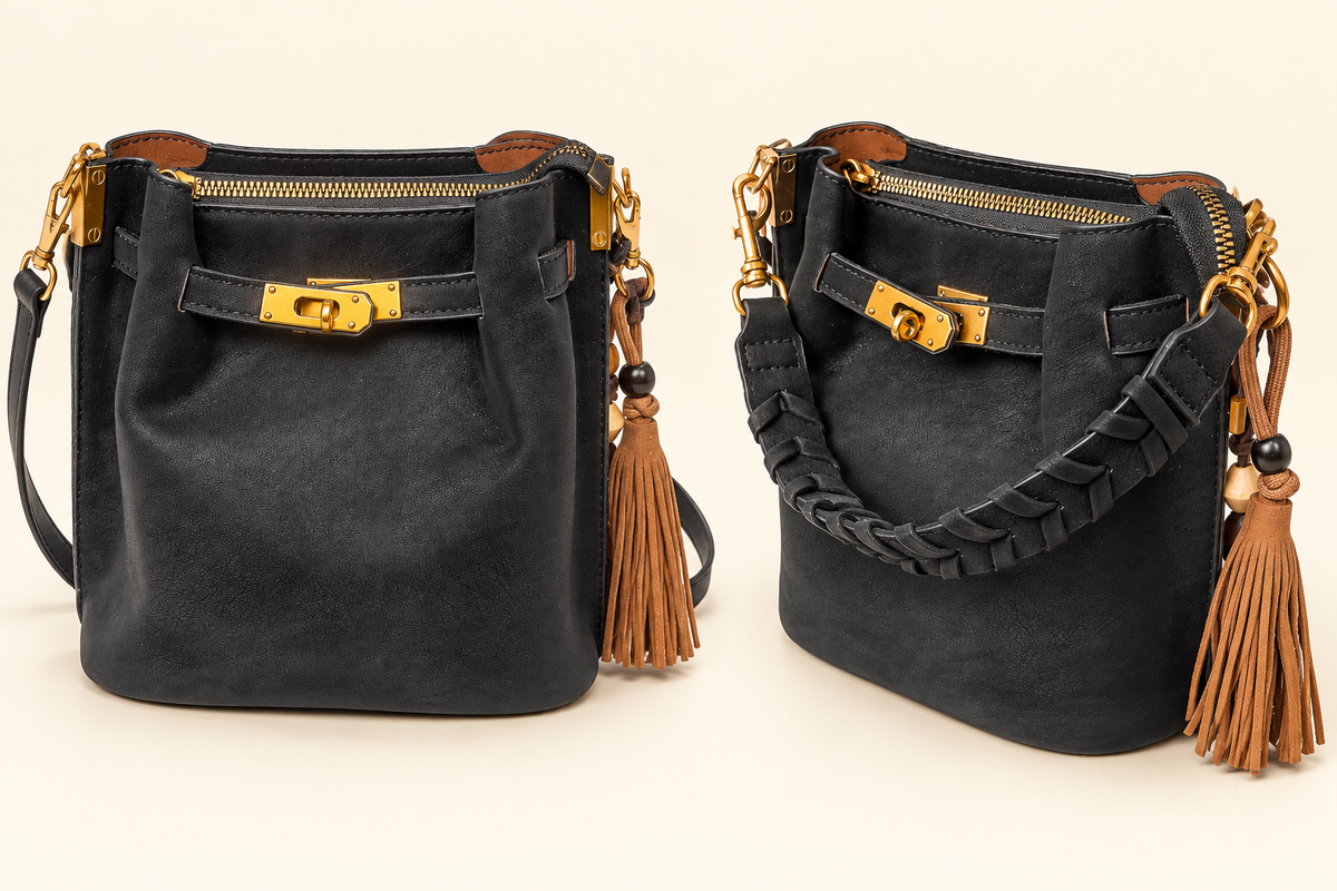 Boo bucket Suedette bag