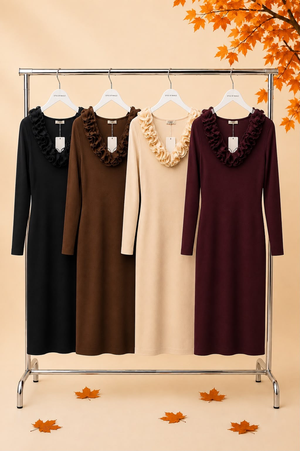 Rita ruffle knitt dress