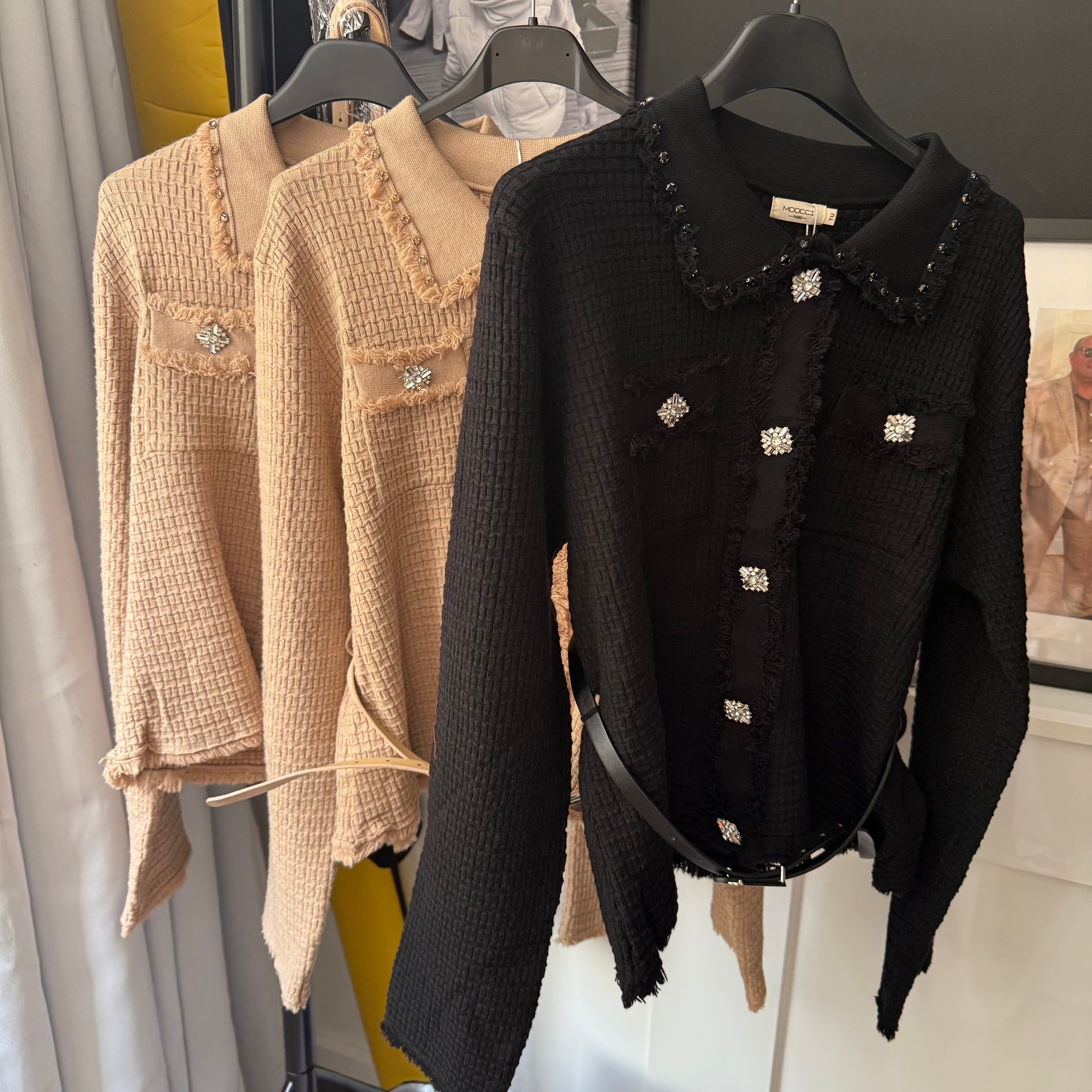 Julie tweed knit top