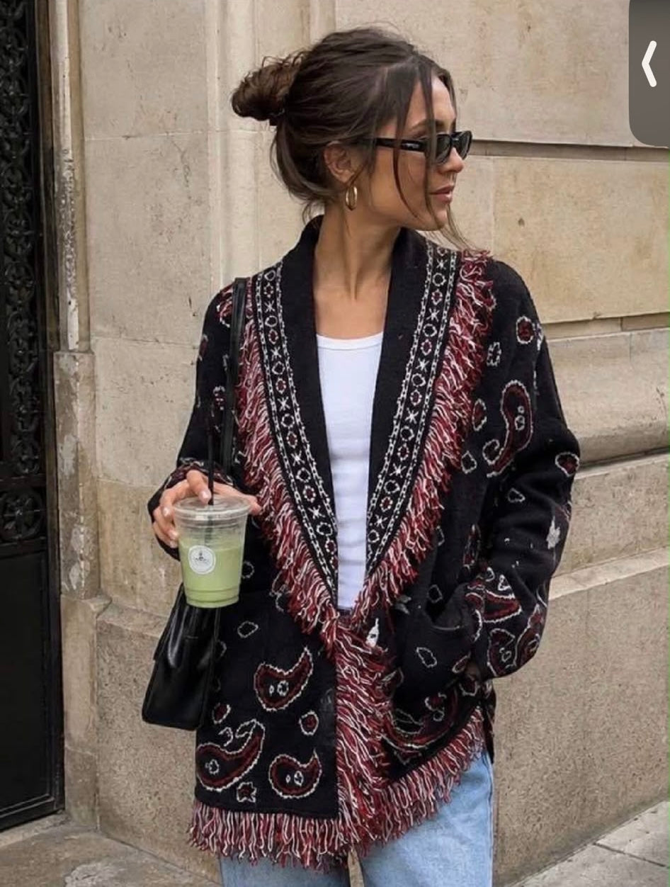 Penny fringe cardigan