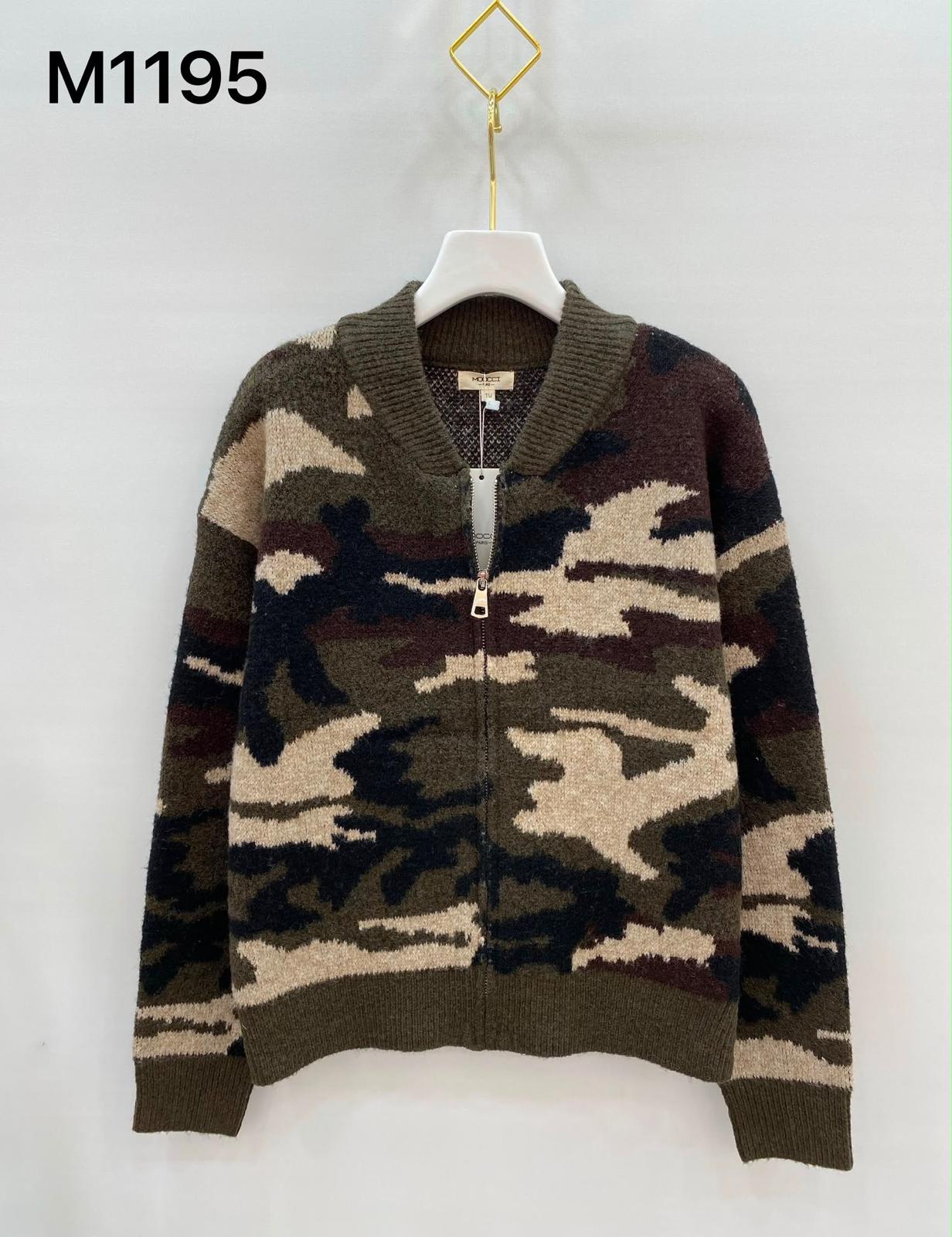 Carmen camo knit cardigan